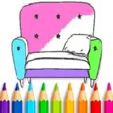 Coloring Book: House Decoration