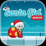 Santa Girl Running
