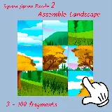 Square jigsaw Puzzle 2 - Assemble Landscape